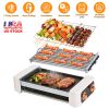 3 In 1 Electric Hot Dog Roller Machine with Grill & Griddle 6-Roller Hot Dog Cooker Smokeless Non-Stick Indoor Outdoor with 3 Temp Levels for BBQ Saus