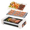 3 In 1 Electric Hot Dog Roller Machine with Grill & Griddle 6-Roller Hot Dog Cooker Smokeless Non-Stick Indoor Outdoor with 3 Temp Levels for BBQ Saus