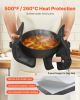 VEVOR Pot Holders, Heat Resistant to 500 Fahrenheit with Ribbed Soft Anti-Slip Silicone Strips