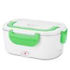 Electric Heating Lunch Box Food Heater Container Travel Thermal Bento Box Portable Food Warmer w/ 2 Removable Compartments 1 Free Spoon 1L